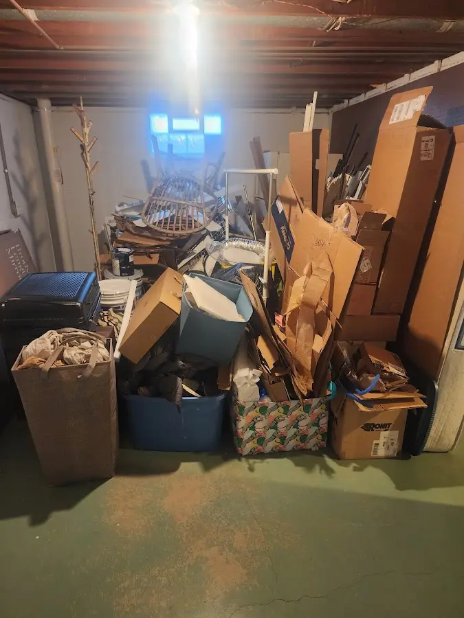 Roll-off dumpster container at job site for Concrete Dumpster Rental in Harrington